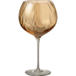 Wijnglas | Glas | Goud | 11.5x11.5x (h)21 Cm
