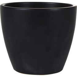 Steege Bloempot - zwart - Scandinavische look - keramiek - 18 x 16 cm - Plantenpotten