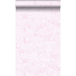 Origin Wallcoverings behang zebra's licht roze - 53 cm x 10,05 m - 346835