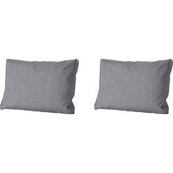 Madison -  Lounge Rugkussen Oxford grey - Ca. 40x60 cm - Set van 2