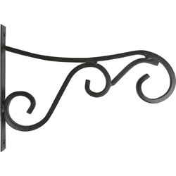 4x Metalen zwarte muurhaken voor hangpotten 35 x 25 cm - Plantenpotten