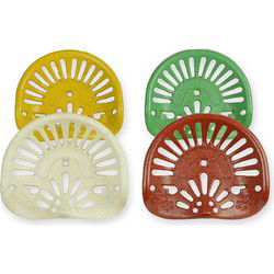 Set van 4 miniatuur tractorenstoelen