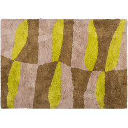 WOOOD vloerkleed grafisch dessin Musa - Naturel/Geel - 170x240 cm