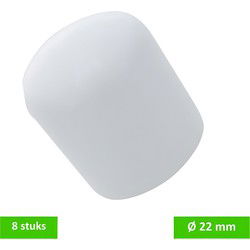 Peerdop 22mm wit 8st