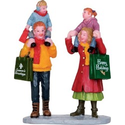 Weihnachtsfigur Family christmas shopping - LEMAX