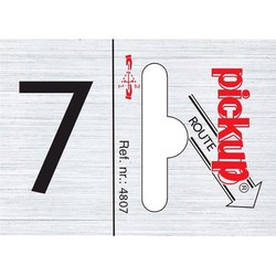 Route alulook 25 x 44 mm Sticker pick up cijfer 7 - Pickup