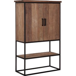 DTP Home Cabinet Beam small, 2 doors, open rack,140x90x40 cm, recycled teakwood