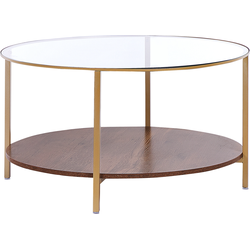 Beliani LIBBY - Salontafel-Goud-Veiligheidsglas