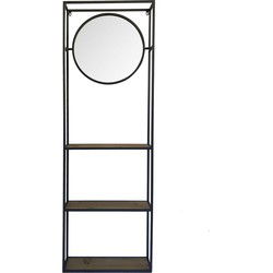 Clayre & Eef Spiegel Zwart Hout