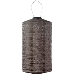 LUMIZ Solar Lampion Mosaic Cylinder - 28 cm - Taupe