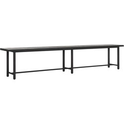 DTP Home Bench Beam BLACK,47x240x35 cm, 3 cm recycled teakwood top