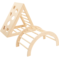 MISOU Pikler Klimboog - met Klimrek Montessori - Triangle Klimframe - Baby - Hout