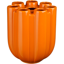 Mica Decorations Minda Tulpenvaas - H34 x Ø28 cm - Keramiek - Oranje