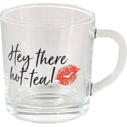 Clayre & Eef Theeglas Glas Lippen