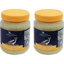 2x Potten vogelpindakaas met noten 330 gram - Vogelvoer