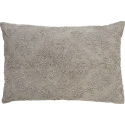 Dutch Decor EVY - Sierkussen van katoen Micro Chip 40x60 cm - grijs - Dutch Decor
