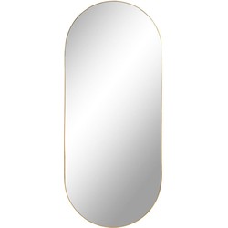 Jersey Mirror Oval - Oval mirror with brass look frame 35x80 cm