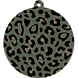 Label2X Kersthanger leopard groen
