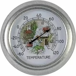 Thermometer - metaal - 25 cm - Buitenthermometers