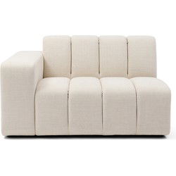 Riviera Maison Dazzle Corner Arm Left, fine weave, soft white