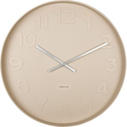 Wandklok Mr. Brown - Bruin - Ø51cm