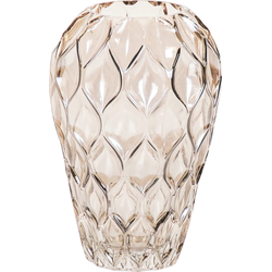 Vase - Pattern - Glass - Smokey - 16x27cm