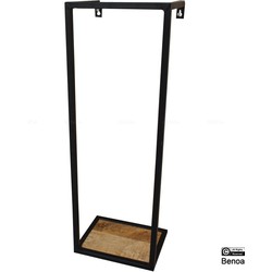 Benoa Dunlop Iron Wall Rack with Mango Wooden Shelf 70 cm