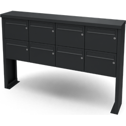 Multibox brievenbus 4 breed 2 hoog zwart