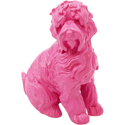 Ornament - Labradoodle - Polyresin - Pink - 10,5x5x9cm