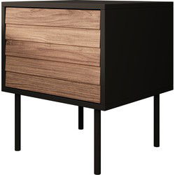 Meubella - Nachtkastje Cordoba - Eiken - 45 cm - Set van 2