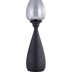 PTMD Midi Black Mango Wood Stormlight Smoke Glass S