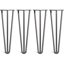 The Hairpin Leg Co. - Hairpin Legs - Bank - 40cm - 12mm - Bankpoten - 3 Zware Staven - Zwart