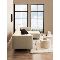 Salontafel Beige MDF - Rond 58x58x40cm - Lima