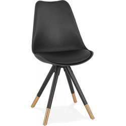 Zwarte stoel RADIO 48x56x82 cm Bruin