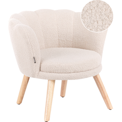 Beliani HALBY - Fauteuil-Beige-Bouclé