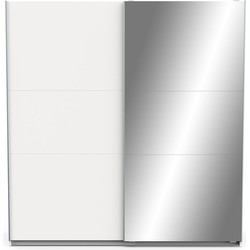 Kast met 2 schuifdeuren en spiegel Ghost - L194,5 cm