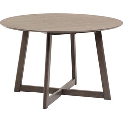 Kave Home - Uitschuifbare tafel Maryse 70 (120) x 75 cm afwerking in essenhout