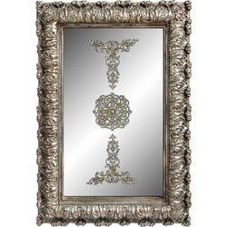 PTMD Mary Rechthoekige Spiegel - 40 x 7 x 60 cm - Polyresin - Zilver