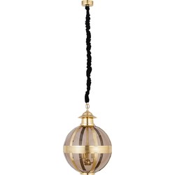 PTMD Hanglamp Mikk - 46x46x66 cm - Glas - Messing