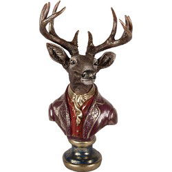 Clayre & Eef Decoratie Beeld Hert Bruin Kunststof