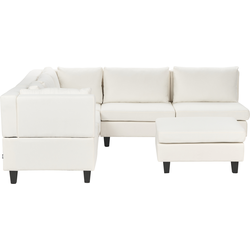 Beliani UNSTAD - Modulaire Sofa-Wit-Polyester