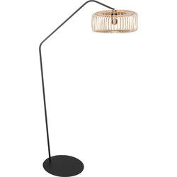 Anne Lighting - vloerlamp - ZigZag - naturel zwart - metaal - booglamp - E27 - 4250ZW