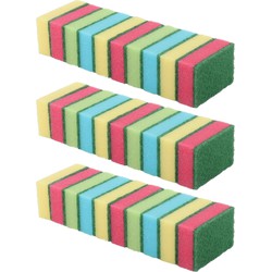 Dirt Devil Schuursponzen - 30x stuks - 8,5 x 5,5 x 2,5 cm - Sponzen