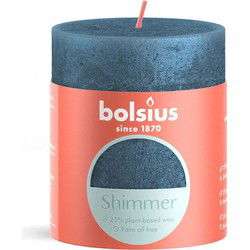 Bolsius Shimmer Stompkaars 8x6.8 cm Blauw