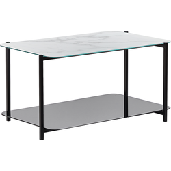 Beliani GLOSTER - Salontafel-Zwart-Veiligheidsglas