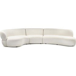 Riviera Maison San Remo Sofa Arm Left 3,5 Seater, boucle, simply white
