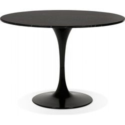 WITNEY ronde eettafel 120x120x736 cm Zwart