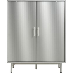 Wandkast Greige Metaal/MDF - 2-Deuren - 100x40x125cm - Palma
