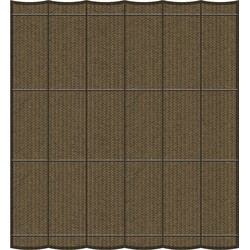Compleet pakket: Shadow Comfort Harmonicadoek 3,7x3,7m Japanese brown met buitendoekreiniger