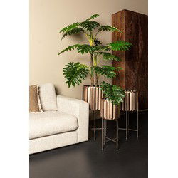PTMD Bloempot Eleyza - 26x26x59 cm - Metaal - Koper
